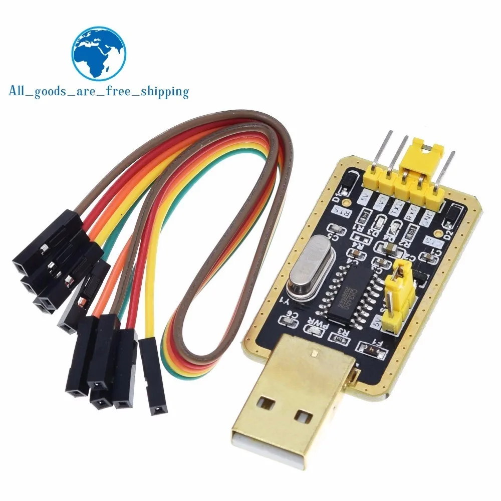TZT CH340 модуль вместо PL2303 CH340G RS232 к ttl модуль обновления USB к последовательному порту в девять щеток для arduino Diy Kit