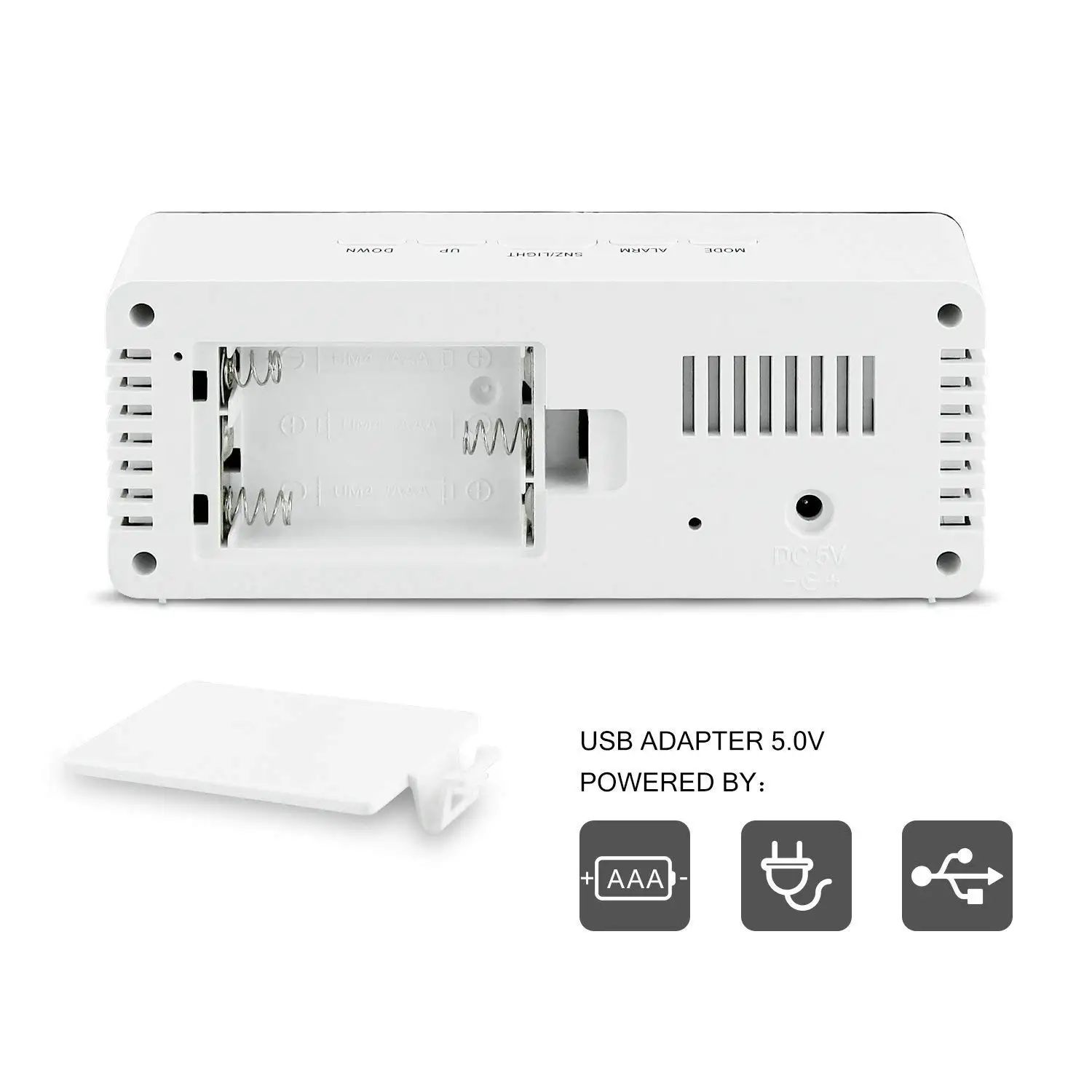 Настольные часы с регулируемой яркостью термометром и USB портом|Будильники| |