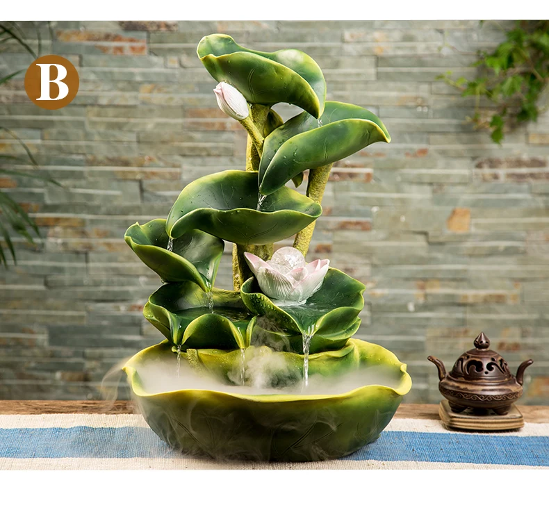 Украшение ТВ шкафа в гостиной лотоса течет фонтан стол декор для комнаты Аксессуары фэншуй