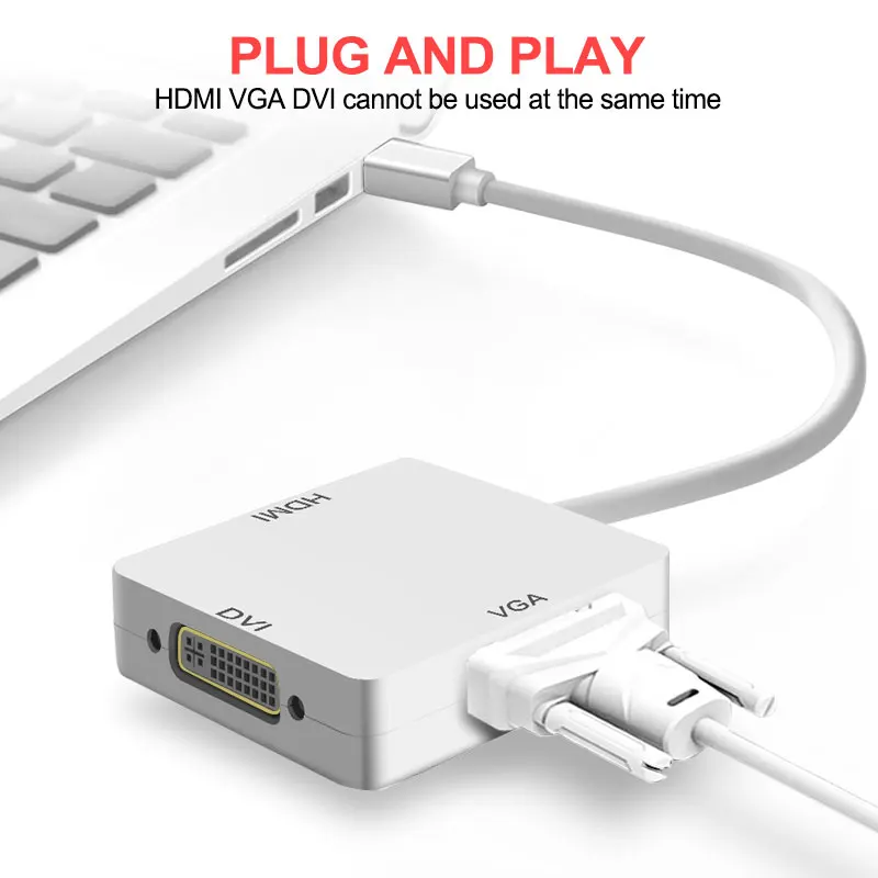 Конвертер портов дисплея DP в VGA HDMI адаптер 3 1 кабель Thunderbolt DVI для Apple iMac
