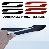 4pcs car door handle wrap cover for tesla model 3 y carbon fiber protector sticker for tesla 2021 m3 anti scratch accessories