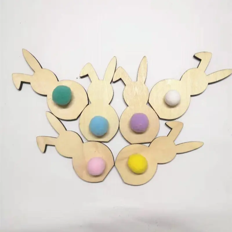 

Ins Nordic Style Wooden Rabbit Ornaments Children's Room Decoration Wood Craft Kids Safe Natural Toys Gifts Photography Props