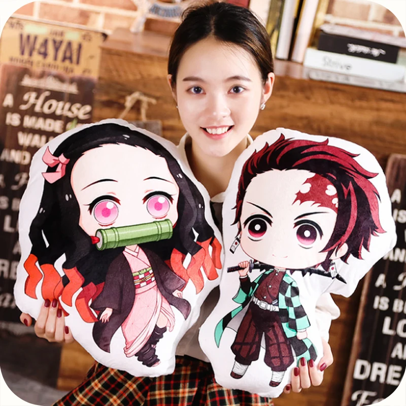 

Аниме «рассекающий демонов»: Kimetsu no Yaiba Kamado Nezuko Tanjirou Tan, плюшевая игрушка, мягкая набивная кукла-животное, фигурка, плюшевая кукла, детские под...