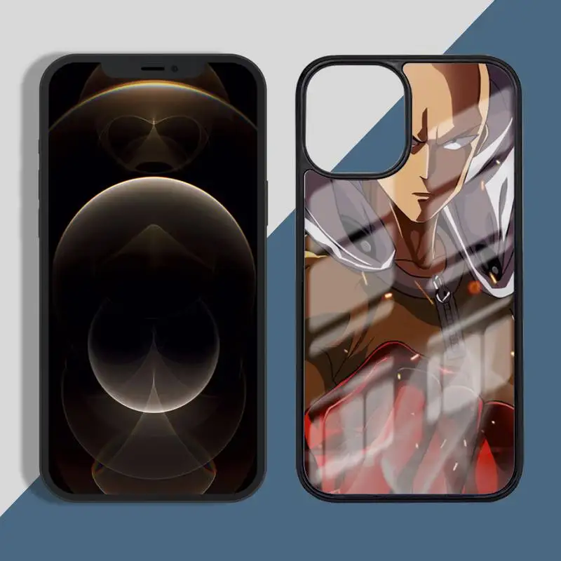

Cartoon Anime One Punch Man fun Phone Case for iPhone 11 12 pro XS MAX 8 7 6 6S Plus X 5S SE 2020 XR Hard PC