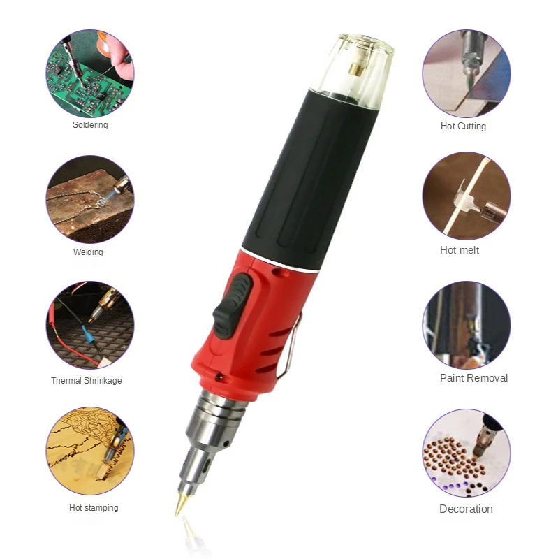 

10 in 1 HS-1115K Professional Butane Gas Soldering Iron Kit Welding Kit Torch
