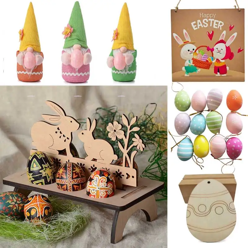 

Easter Egg Cuttings Artificial Flowers Branch Colorful Foam Bird Eggs Dove Celebration Decoration Home Party Diy Craft Supplies