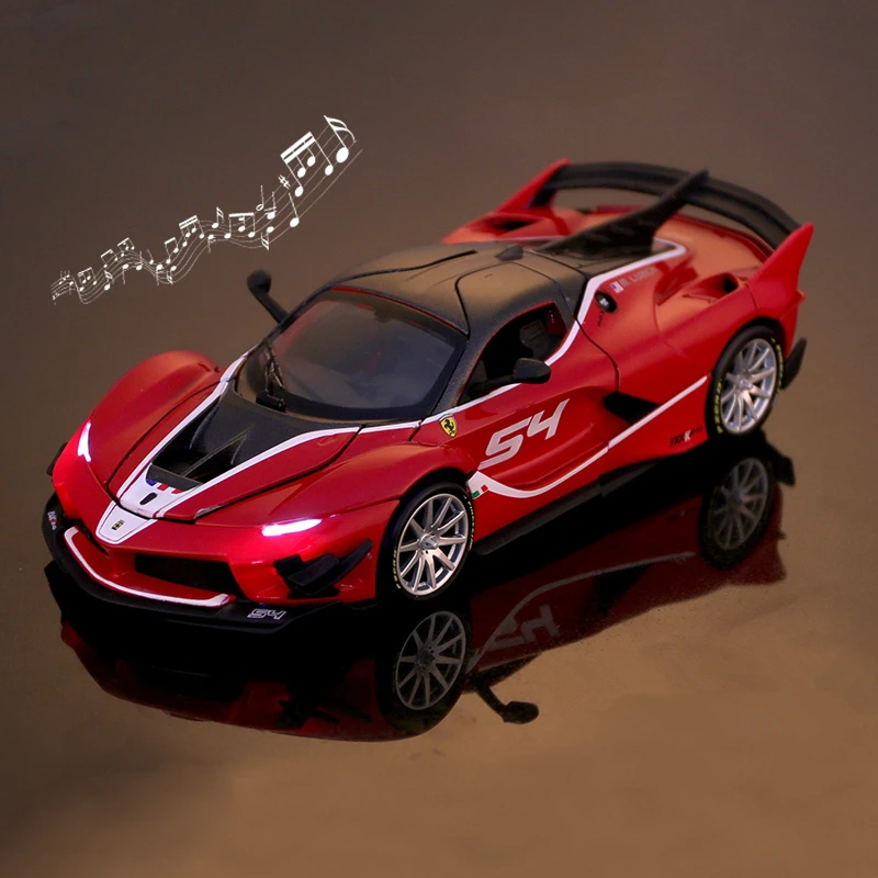 Bburago 1:32 весы Феррари fxxk спортивные автомобильные часы со звуком и светильник