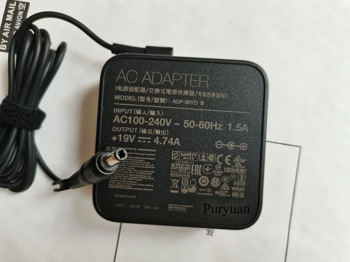 Новый оригинальный Puryuan 19V 4.74A ADP 90YD B EXA1202YH 5 мм адаптер переменного тока питания