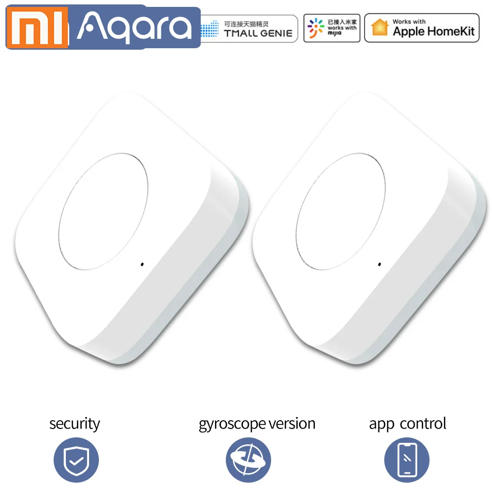 2PCS Aqara умный беспроводной переключатель беспроводной дверной звонок wifi датчик ZigBee xiaomi умный дом умная жизнь работа с mi home mi jia app - Цвет: 2PCS
