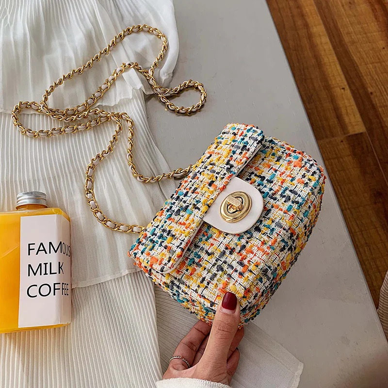 Сумка через плечо для женщин осень-зима instagram модная маленькая сумка на плечо с цепочкой