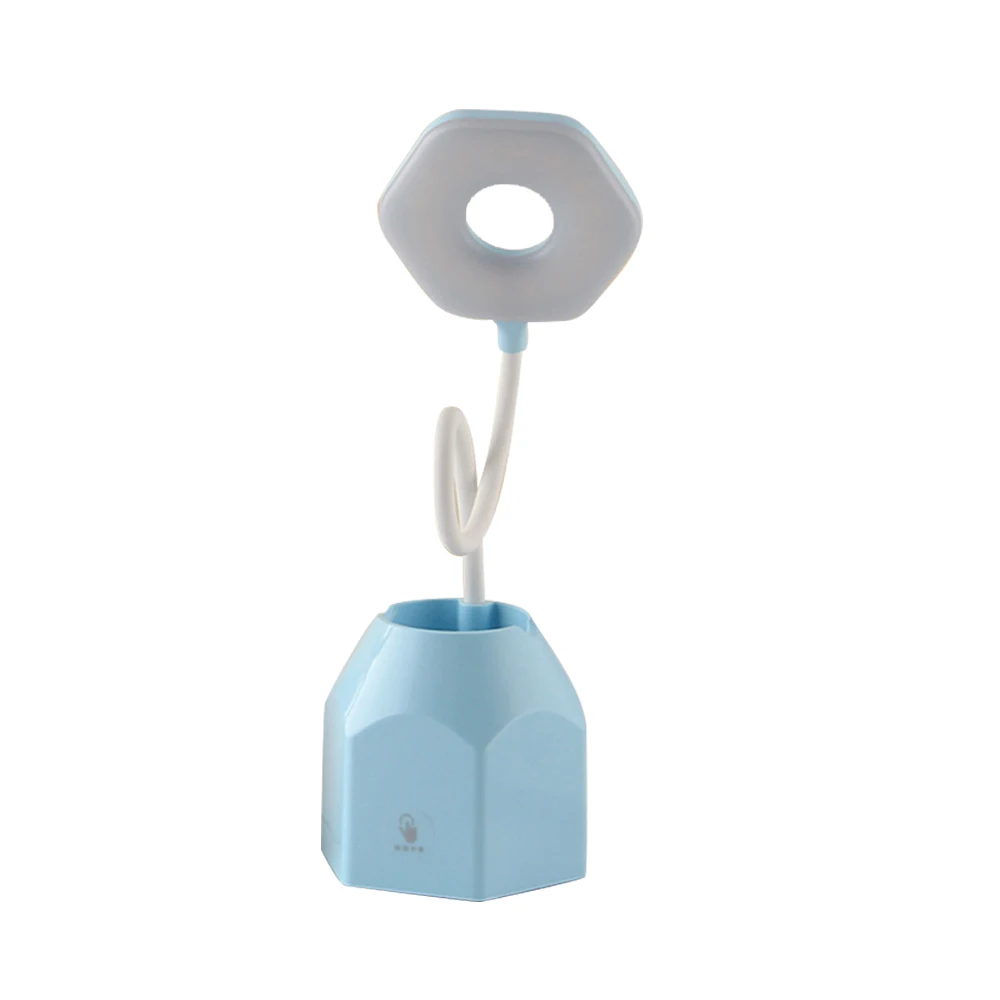 blue 13x43mm 1 шт., вращающаяся на 360 градусов Настольная лампа, защита глаз, светильник для чтения книг, студенческий Ночной светильник, 6000-6500K светодиодный Настольный светильник - Цвет корпуса: blue 13x43mm