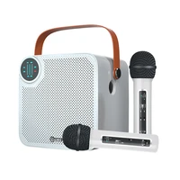 portable wireless bluetooth speaker home theater karaoke system dual microphone subwoofer stereo teaching speaker multifunctiona