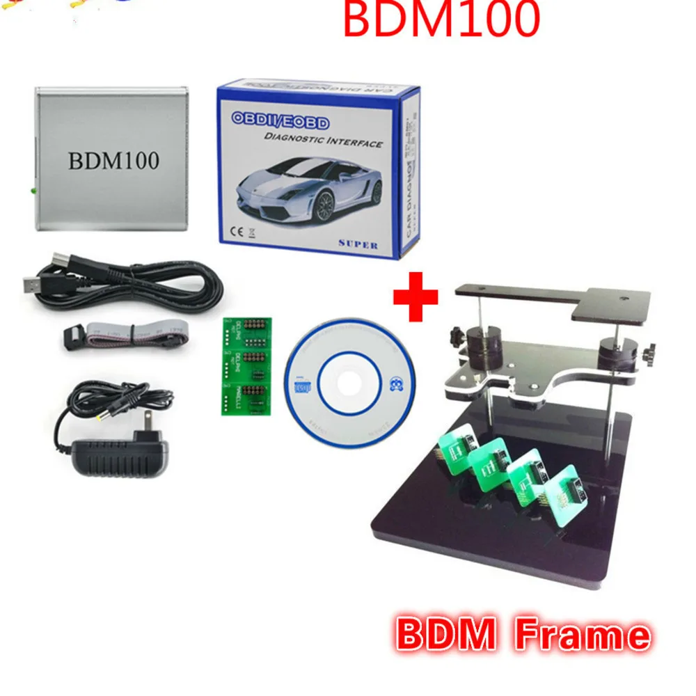 Новейший BDM 100 ECU BDM 1255 программатор BDM100 CDM1255 + BDM Рамка с адаптерами Набор подходит для BDM100 программатора/CMD, Bdm Рамка