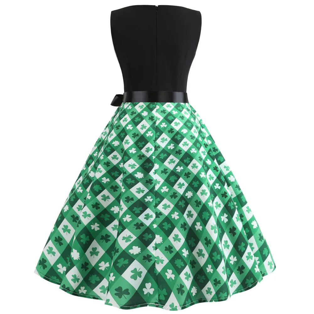 

Vintage Dress Women 2021 Casual Sleeveless Summer Dresses Robe Swing Pinup Elegant Party Dress Sexy Plus Size Retro Midi Robe