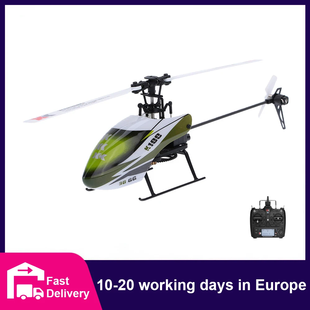 

WLtoys K100 RC Helicopter 6-Axis Gyro Stabilizer Altitude Hold with Rollover Inverted Flight Hurricane Helicopters Toys for Kids