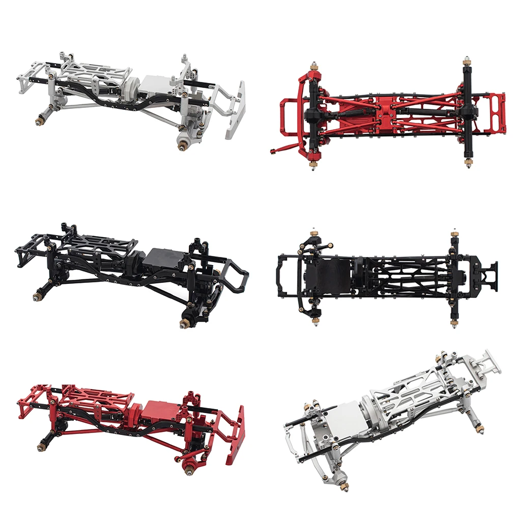 

Рама колесной базы из алюминиевого сплава, Металлическое шасси для 1/24 Axial SCX24 90081 4WD, набор рамок для автомобиля