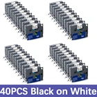 Absonic 40PK 12 мм  231 Для Brother 231 черный на белом, совместим с Brother Label Maker 131 431 531 631 731