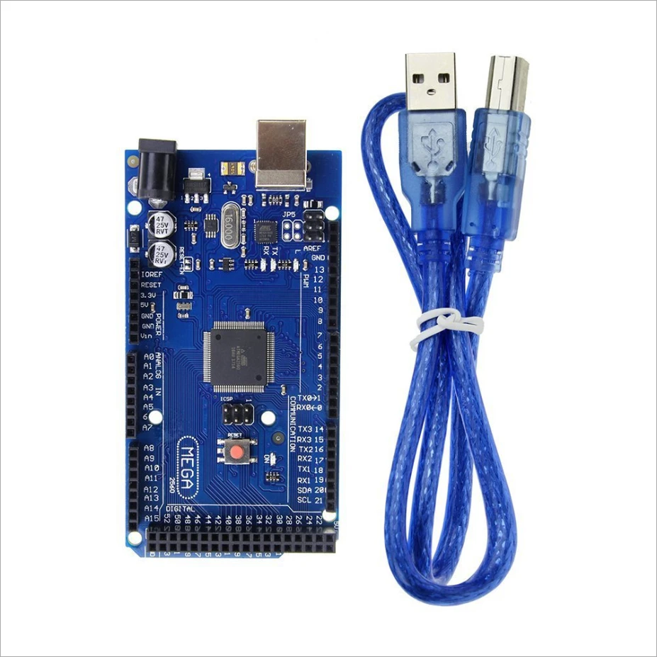 2019 10 шт. MEGA2560 Мега 2560 R3 REV3 ATmega2560-16AU CH340G доска на USB кабель совместимый для arduino без