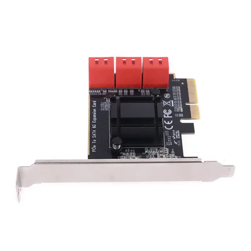 

PCIE SATA 3.0 PCI-E SATA Card PCI E PCI Express SATA Controller 6-Ports SATA3 PCIE X4 Expansion Card ASM1166 chip