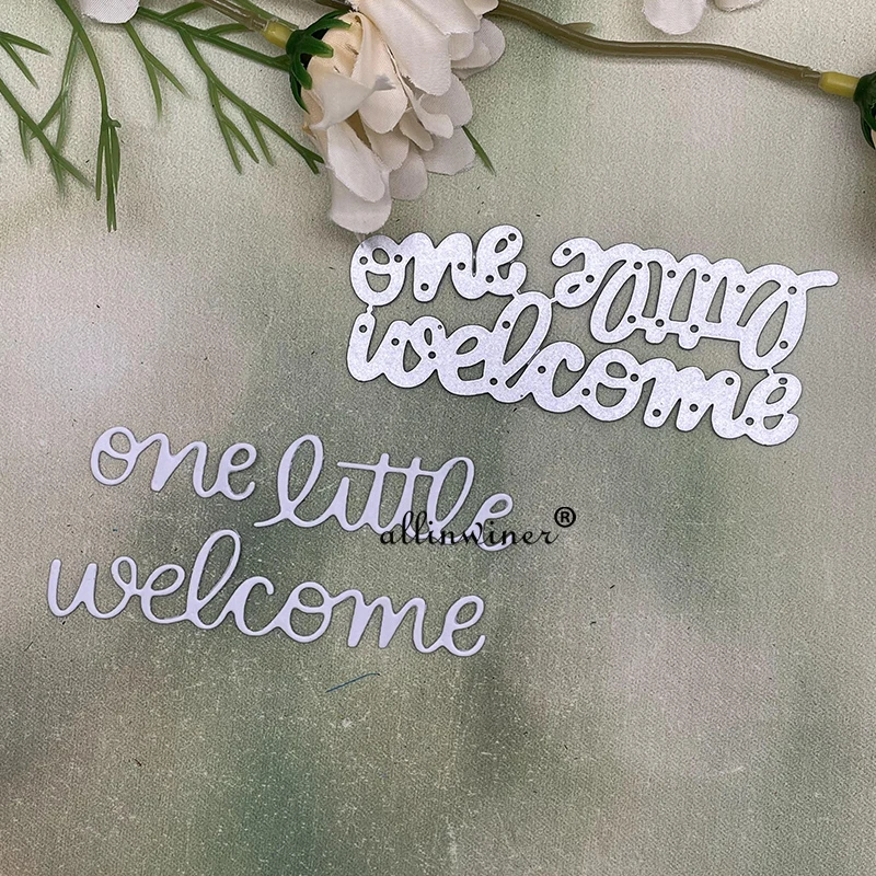 

Металлические штампы с надписью «Добро пожаловать», трафареты для скрапбукинга, декоративное тиснение, ручная работа, штамповочный шаблон