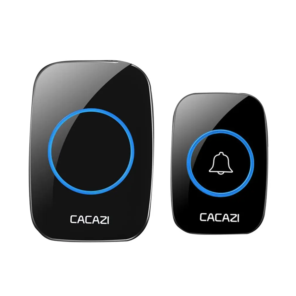 

CACAZI Wireless Waterproof Doorbell 300m Range US EU Plug Home Intelligent Door Bell Chime 1 2 Button 1 2 3 Receiver