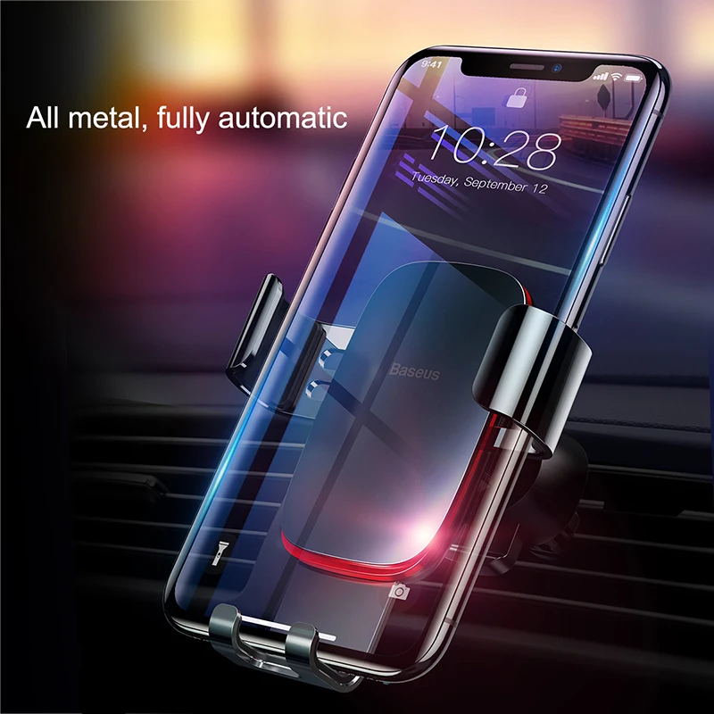 Универсальный автомобильный держатель для телефона Baseus iPhone Huawei с вентиляционным