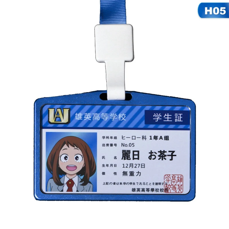 Аниме Мой герой Academy Boku no Hero Asui Tsuyu OCHACO URARAKA акриловый держатель карт сумка для ключей кулон Косплей Рождественские подарки - Цвет: H05