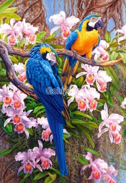 

Diy Diamond Decoration Various Birds On Flowers Tree Branches Square or Round Diamond Embroidered Modern Rooms Wall Decoration