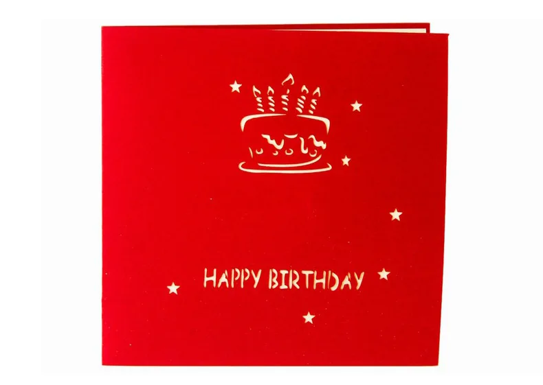 Выдвижная открытка 3D выдвижные поздравительные открытки на день рождения для