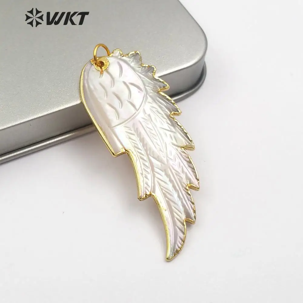 WT-P853 10 шт Абалон оболочки кулон золото вырезанная подвеска ювелирные изделия смешанные цвета Подвески из раковин для изготовления ювелирных изделий