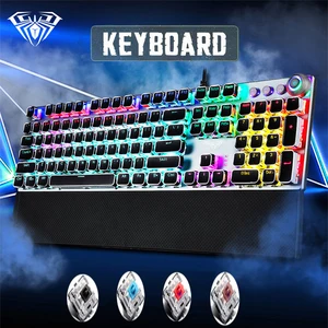 game mechanical keyboard104 keys blackblue brownred switch led backlit anti ghosting usb multimedia wired gaming keyboard free global shipping