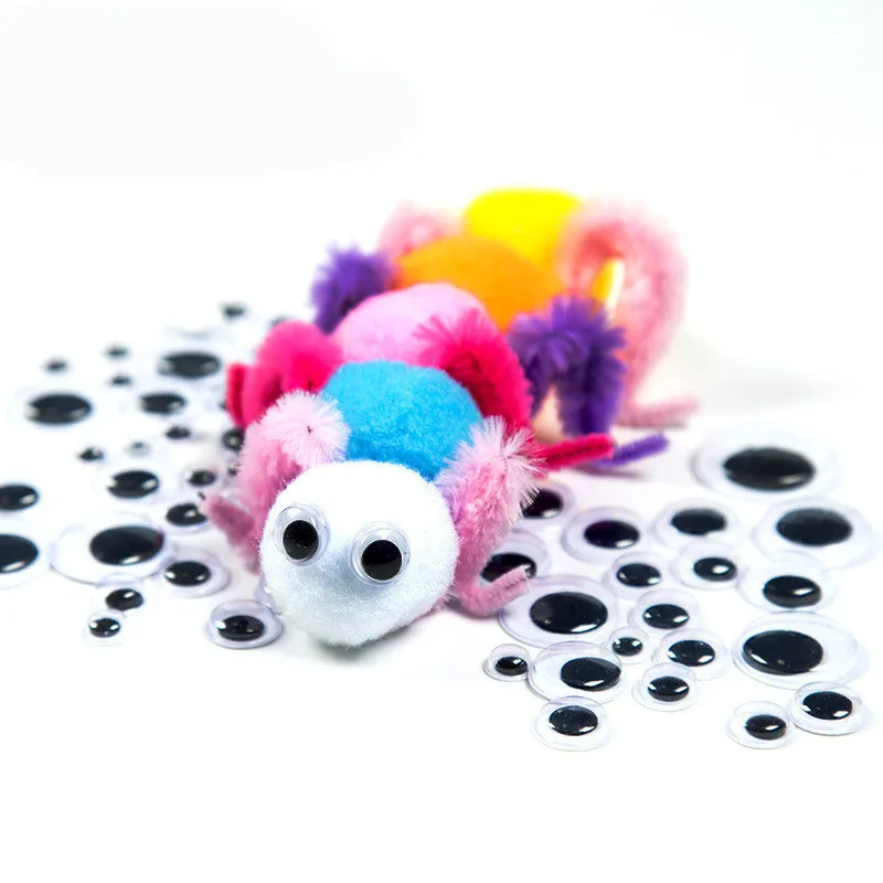 DIY Plush toy Self Adhesive Googly Wiggly Eyes 6/8/10/12/15mm Mixed for Toys Doll Accessory Eyeball Scrapbook Toy fo Kid | Игрушки и