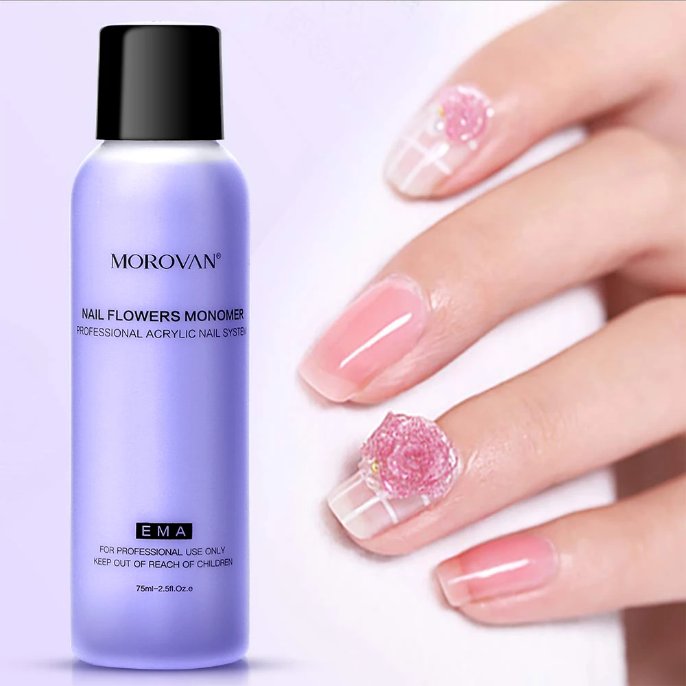 

75ml Nails Acrylic Liquid Monomer Builder Nail Polish Gel Crystal Acrylic Glitter Carving Nails Art Extension for Manicure Tools