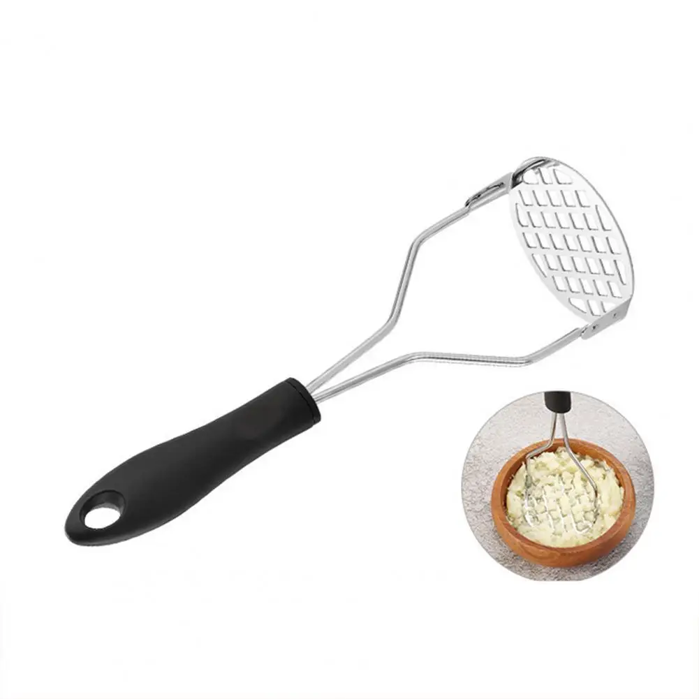 

40%HOTAnti-rust Electroplate Potato Masher Lightweight PP Handle Fruit Crusher Kitchen Gadget