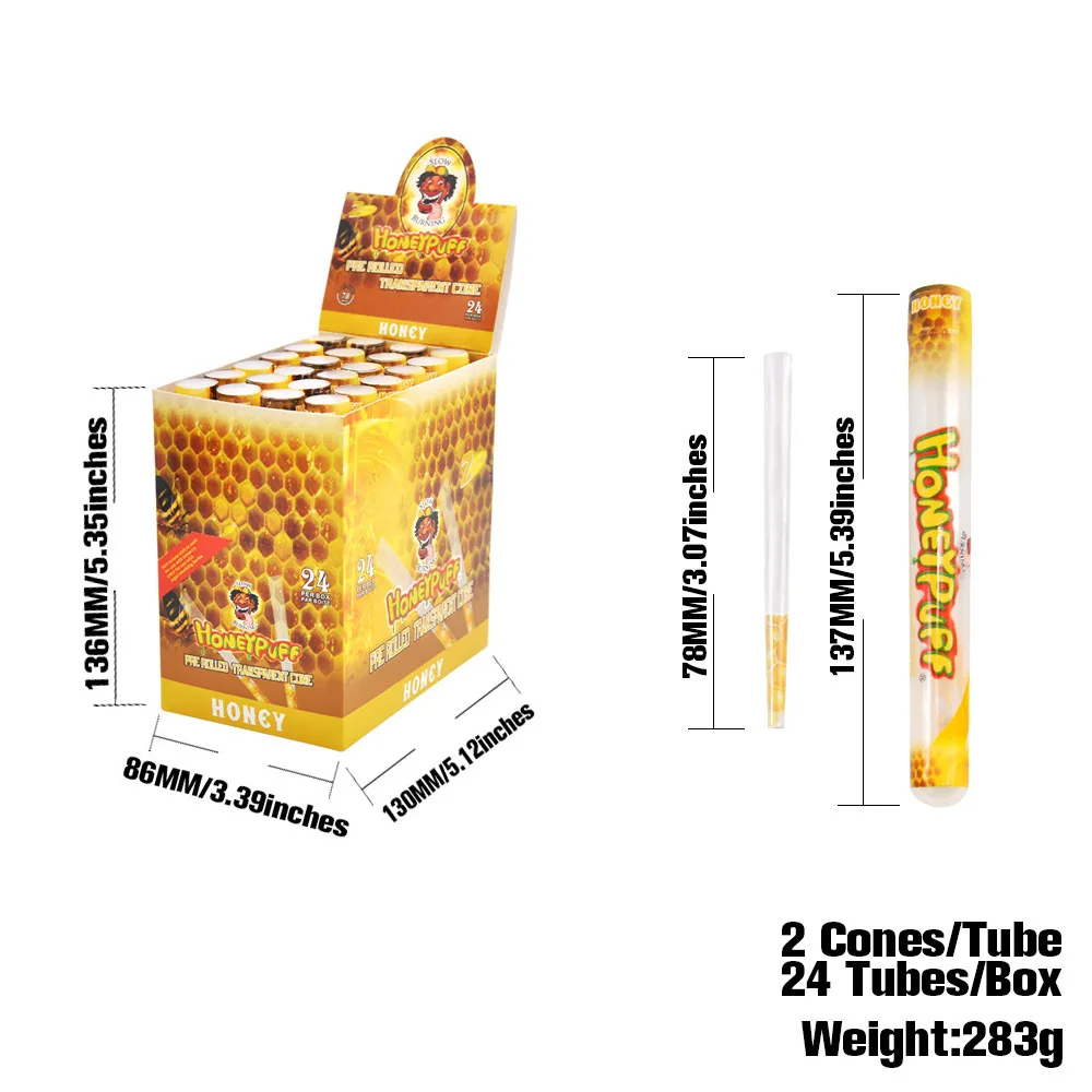 Прозрачная трубка для курения с фруктовым вкусом 1 коробка 24 шт одна 2 78 мм