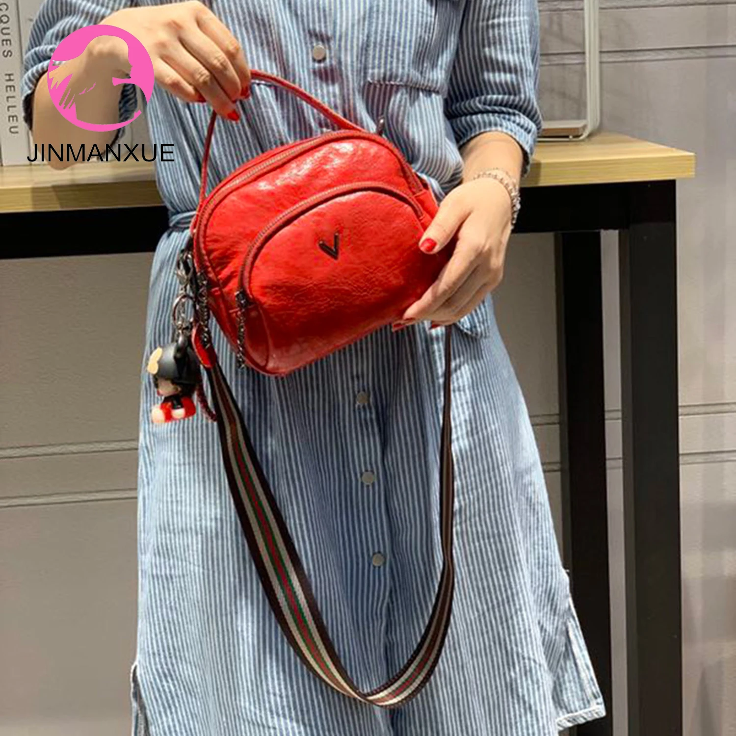 

Ins Mini Handbag Bag Female New Trendy Shoulder Bag Korean Fashion All-Match Messenger Bag Small Round Bag