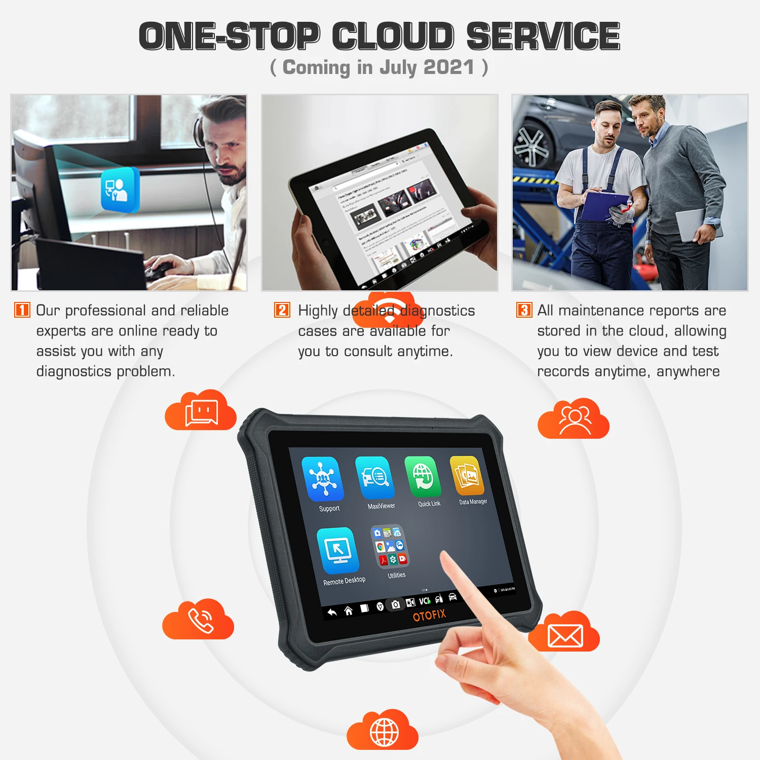 Autel OTOFIX D1 Lite OBD2 сканер инструмент для диагностического сканирования автомобиля