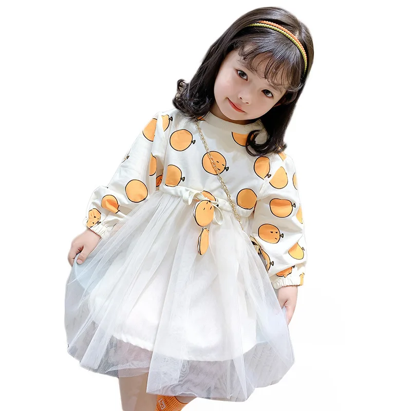 Pattern Organza 100% Cotton Spring Summer Girls Dress Kids Teenagers Children Clothes Outwear Special Occasion Long Sleeve images - 6