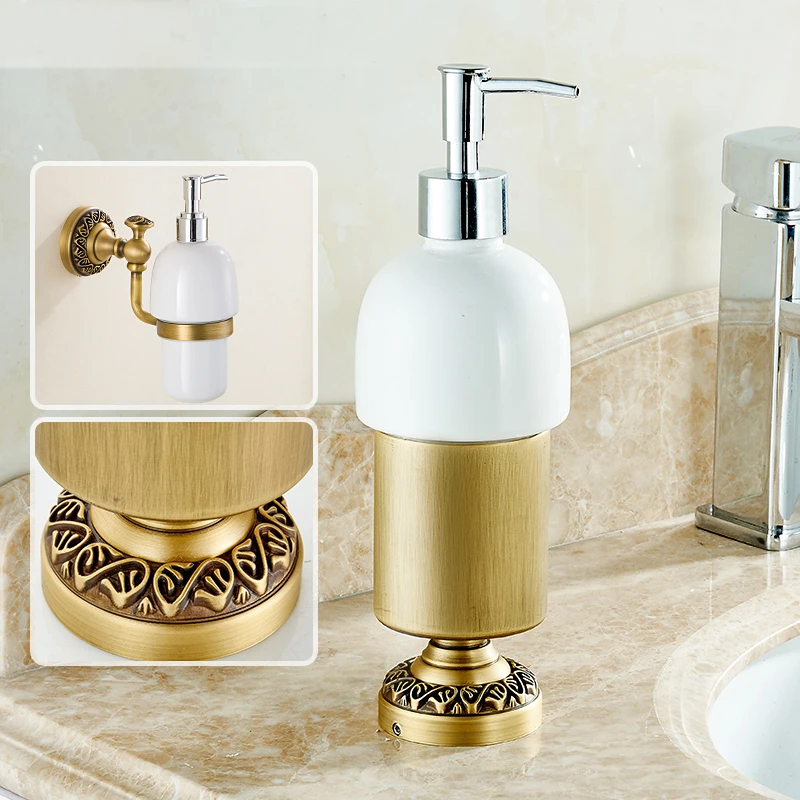 Античный латунный диспенсер для жидкого мыла 300 мл|Дозаторы мыла| |