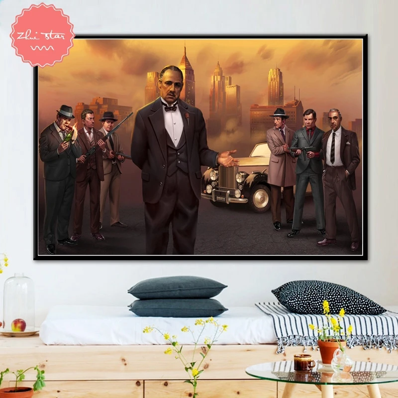 DIY Алмазная вышивка Marlon Brando The Godfathe Art алмазная живопись крестиком Мозаика полный