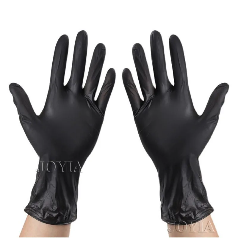 100pcs Black Disposable Nitrile Gloves Powder & Latex Free Non-sterile Glove For Aldult Kids Hand Protection XS Medium Large - купить по