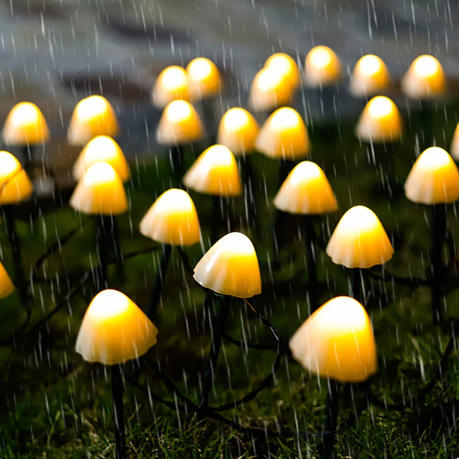 

10/20/30PCS Mini Mushroom Solar Patio Pathway Light Outdoor Garden Counrtyard Lawn Landscape Solar Ground Stakes Light