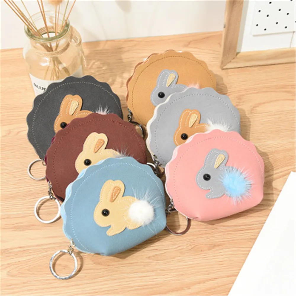 Новый Модный корейский персональный мультяшный кошелек с заячьими ушками для