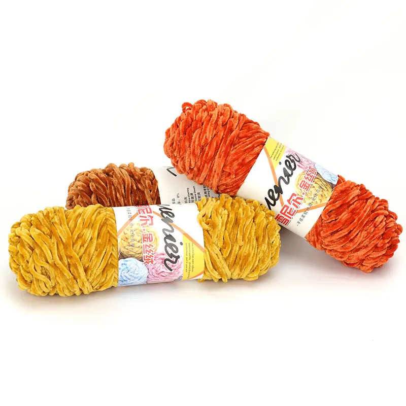 Бархатная пряжа для творчества 100 г/шт. мягкая детская из полиэстера зимняя