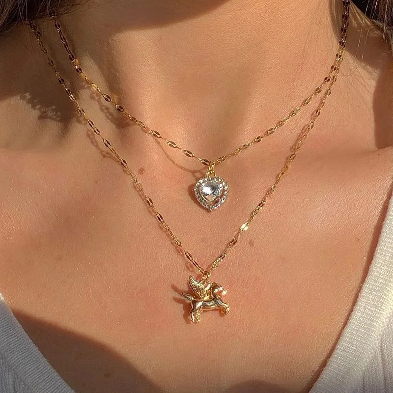 Ожерелье с подвеской в виде лошади из нержавеющей стали для женщин ювелирное