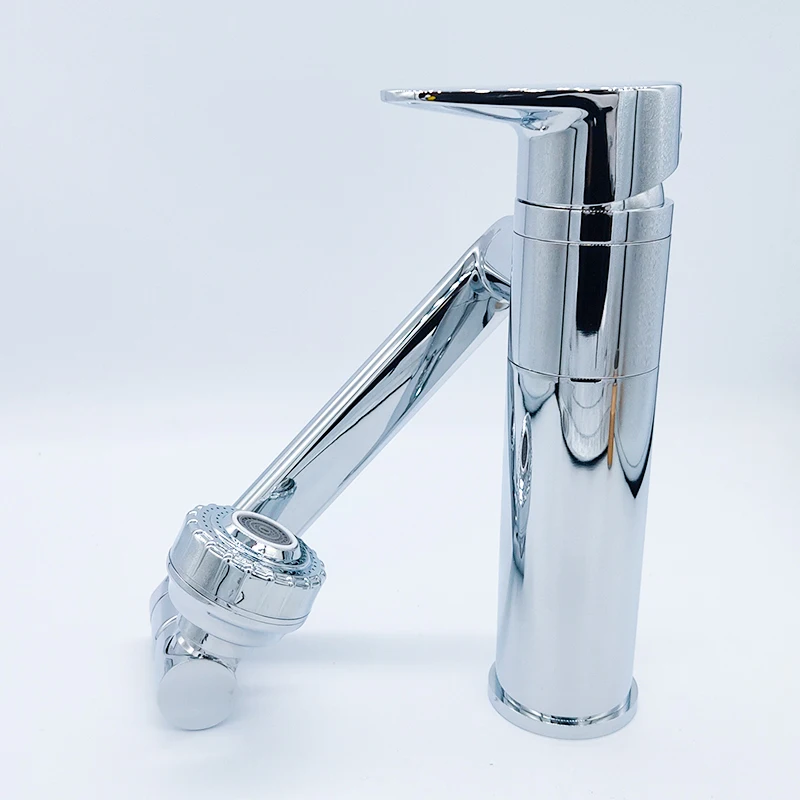 Медный кран для ванной комнаты с поворотным рычагом на 360 градусов вращающийся