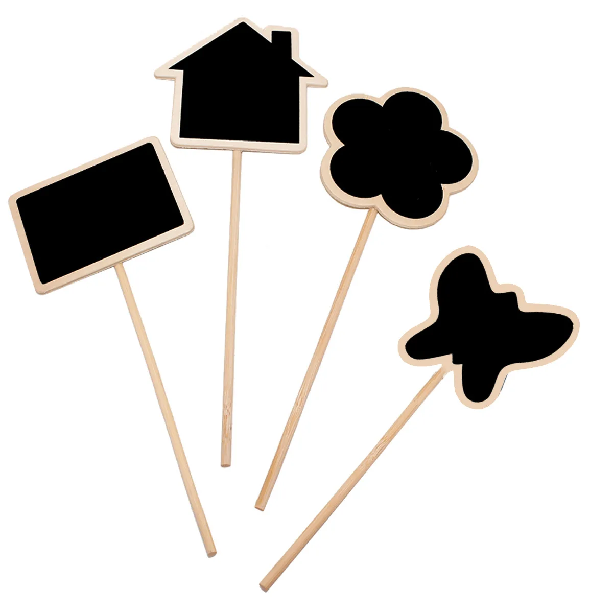 10 шт. деревянная мини-доска топперы креативная доска знаки ярлыки для сада цветов