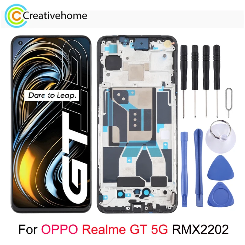 Pantalla LCD Original Super AMOLED, montaje completo de digitalizador con marco para OPPO Realme GT 5G RMX2202-0