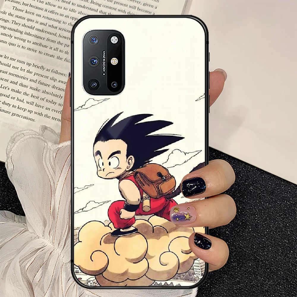 

Cartoon Anime D-Dragon Ball Gokus Phone Tempered Glass Case Cover For Oneplus 5 6 7 8 9 Nord T Pro Black Bumper Waterproof