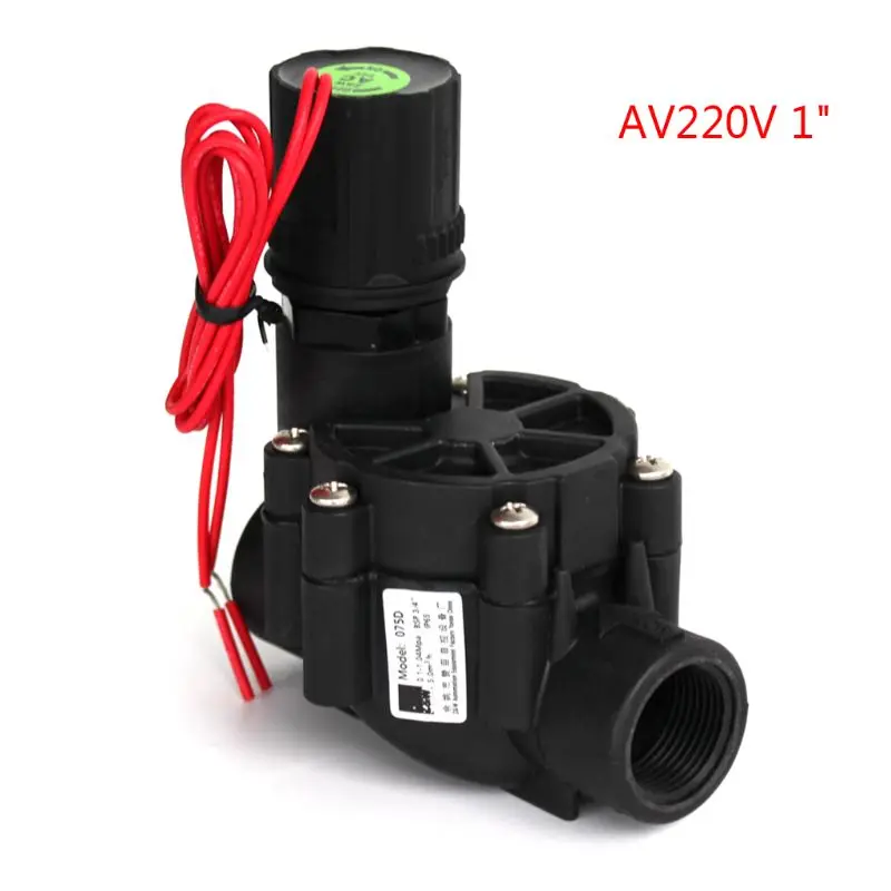 

3/4" 1" Normally Closed Solenoid Valve 220V/24V Nylon Water Valve for Garden